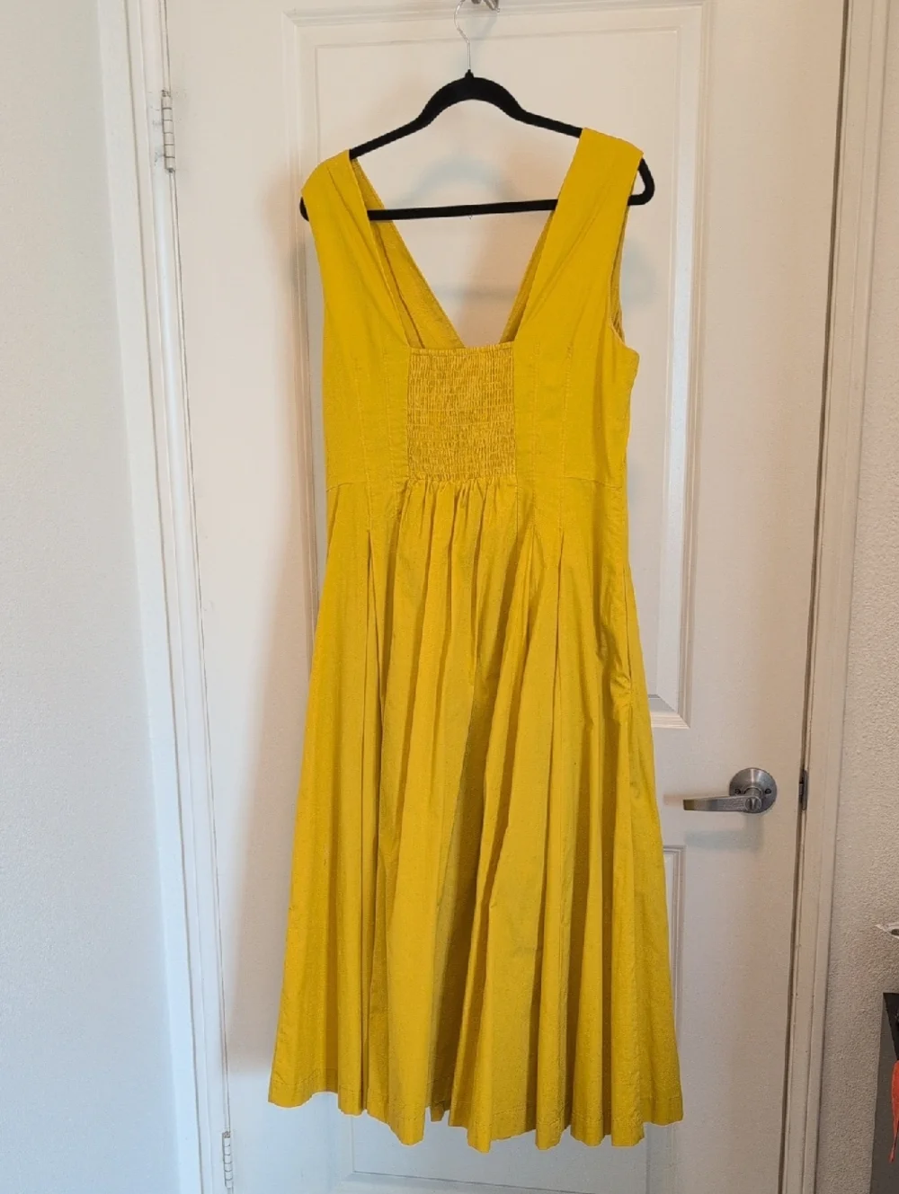 Yellow V-Neck Sleeveless Midi Dress - Anthropologie - Picture 2 of 2
